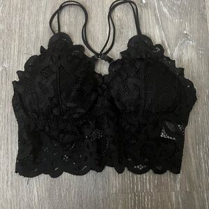 Love Tree Black Lace Bra with Adjustable Straps